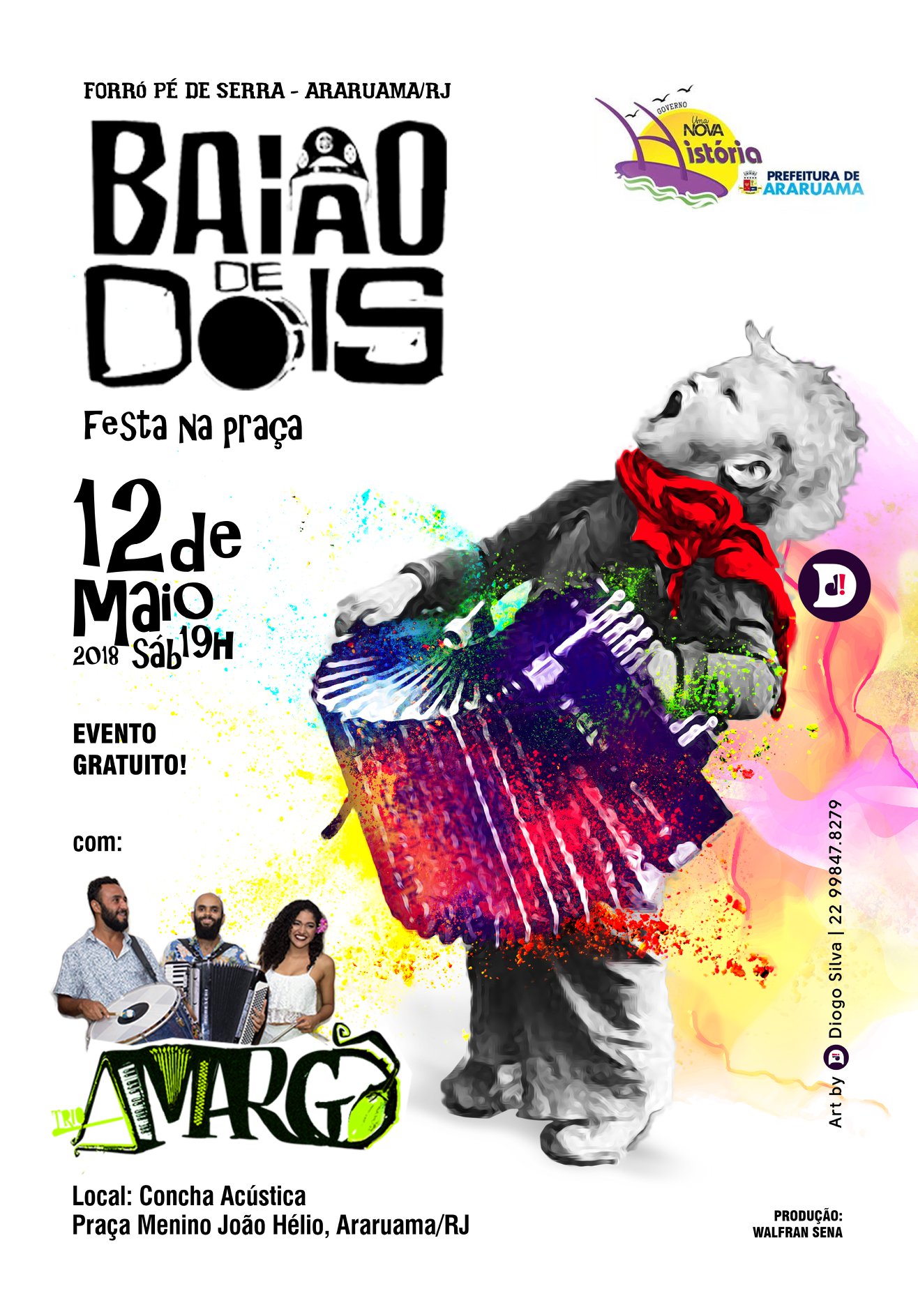 Cartaz · Festa na Praça · Amargô