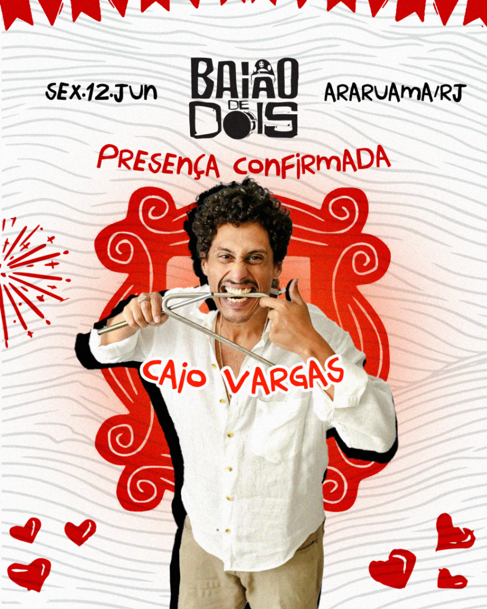 Arte de divulgação com Caio Vargas