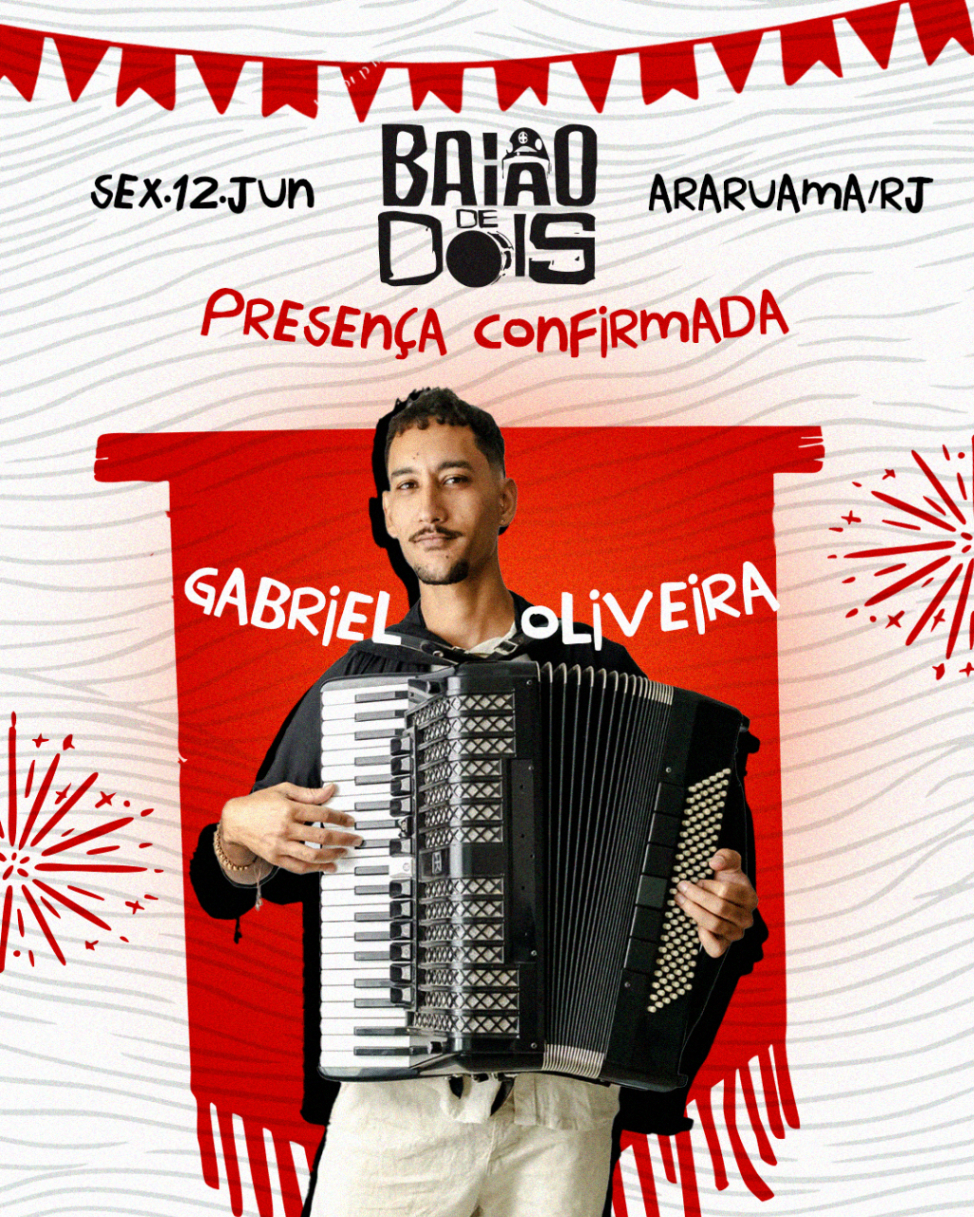 Arte de divulgação com Gabriel Oliveira